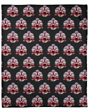 Orchid on Black Fleece Blanket tile