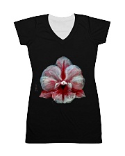 Orchid on Black All-over Dress front