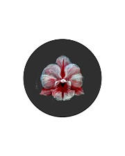 Orchid on Black Circle Magnet tile