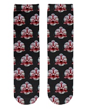Orchid on Black Crew Length Socks tile