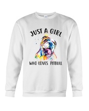 Just A Girl Who Loves Pitbull Crewneck Sweatshirt thumbnail