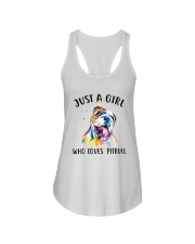 Just A Girl Who Loves Pitbull Ladies Flowy Tank thumbnail