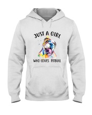 Just A Girl Who Loves Pitbull Hooded Sweatshirt thumbnail