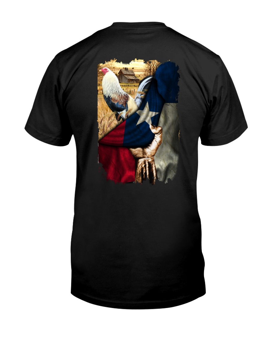 Rooster Texas Flag Classic T-Shirt