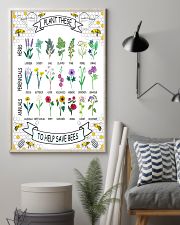 PLANT THESE TO HELP SAVE BEES 24x36 Poster lifestyle-poster-1