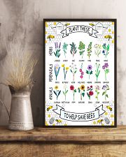PLANT THESE TO HELP SAVE BEES 24x36 Poster lifestyle-poster-3