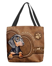 When I Need A Hand Leather Pattern Print All-over Tote front