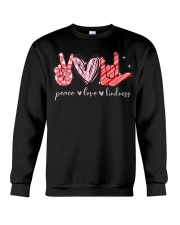 Peace Love Kindness Valentine Crewneck Sweatshirt tile