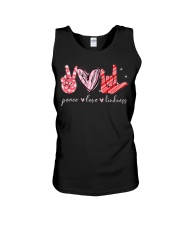 Peace Love Kindness Valentine Unisex Tank tile