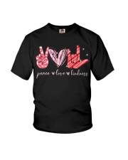 Peace Love Kindness Valentine Youth T-Shirt tile