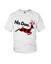 Her Buck His Doe Valentine Youth T-Shirt tile
