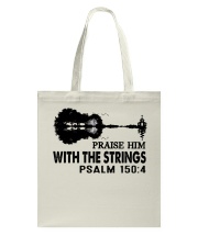 Praise him with the strings Tote Bag tile