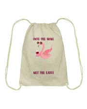 Into the wine not the label Drawstring Bag tile