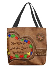 Don't Judge Leather Pattern Print All-over Tote front