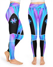 Autism Piece High Waist Leggings front