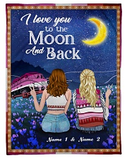 I Love You To The Moon And Back Valentine Small Fleece Blanket - 30" x 40" front
