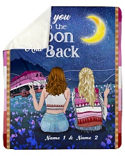 I Love You To The Moon And Back Valentine Sherpa Fleece Blanket tile