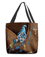 Accept Understand Love Leather Pattern Print All-over Tote back
