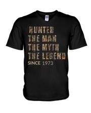 Hunter The Man The Myth The Legend V-Neck T-Shirt tile