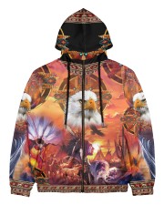 Native American Men's All Over Print Full Zip Hoodie tile