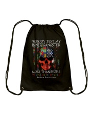 Nobody Test My Inner Gangster Drawstring Bag tile