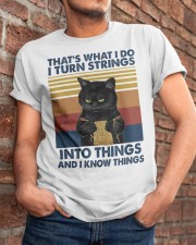 That's what I do I turn strings Classic T-Shirt apparel-classic-tshirt-lifestyle-26