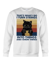 That's what I do I turn strings Crewneck Sweatshirt tile