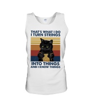 That's what I do I turn strings Unisex Tank tile