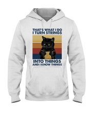 That's what I do I turn strings Hooded Sweatshirt tile
