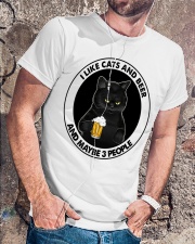 I Like Cats And Beer Classic T-Shirt lifestyle-mens-crewneck-front-4