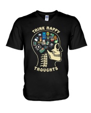 Think Happy Thoughts V-Neck T-Shirt tile