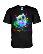 Owl-ways be yourself V-Neck T-Shirt tile