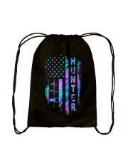 Hunter American flag Drawstring Bag tile