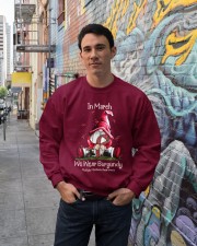 In March We Wear Burgundy Crewneck Sweatshirt lifestyle-unisex-sweatshirt-front-2