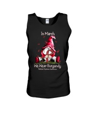 In March We Wear Burgundy Unisex Tank tile
