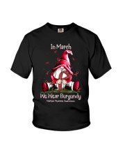 In March We Wear Burgundy Youth T-Shirt tile