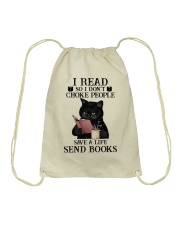 I Read So I Don't Choke People Drawstring Bag tile