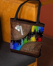 Love Is Love Leather Pattern Print All-over Tote aos-all-over-tote-lifestyle-front-02