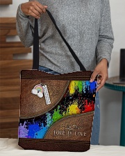 Love Is Love Leather Pattern Print All-over Tote aos-all-over-tote-lifestyle-front-10