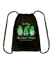 In May We Wear Green For Mental Health Awareness Drawstring Bag tile