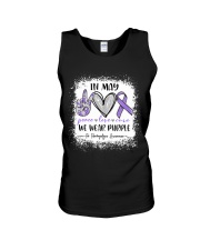In May We Wear Purple For Fibromyalgia Awareness Unisex Tank tile
