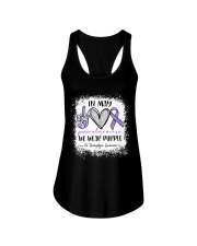 In May We Wear Purple For Fibromyalgia Awareness Ladies Flowy Tank tile