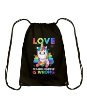 Because Murder Is Wrong Drawstring Bag tile