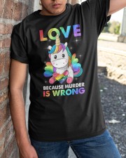 Because Murder Is Wrong Classic T-Shirt apparel-classic-tshirt-lifestyle-27