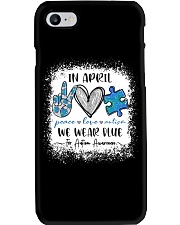 In April We Wear Blue For Autism Awareness Phone Case tile