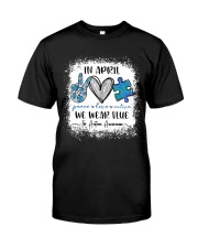In April We Wear Blue For Autism Awareness Classic T-Shirt tile