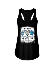 In April We Wear Blue For Autism Awareness Ladies Flowy Tank tile