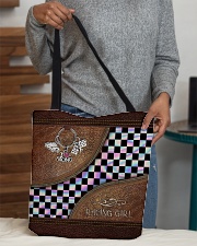 Racing Girl Leather Pattern Print All-over Tote aos-all-over-tote-lifestyle-front-10
