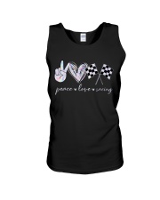Peace Love Racing Unisex Tank tile