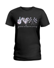 Peace Love Racing Ladies T-Shirt tile